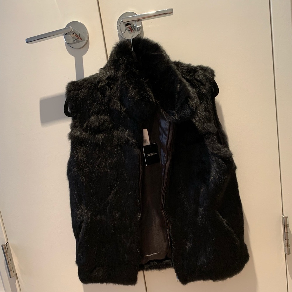 100% Rabbit Fur Vest from Saks Fifth Ave. (XS/S/M)